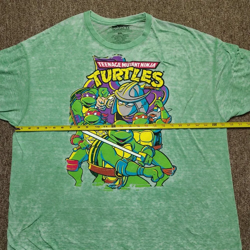 TEENAGE MUTANT NINJA TURTLES T-Shirt Men 2XL Green Shredder Ninja Graphic Tee - Picture 7 of 10